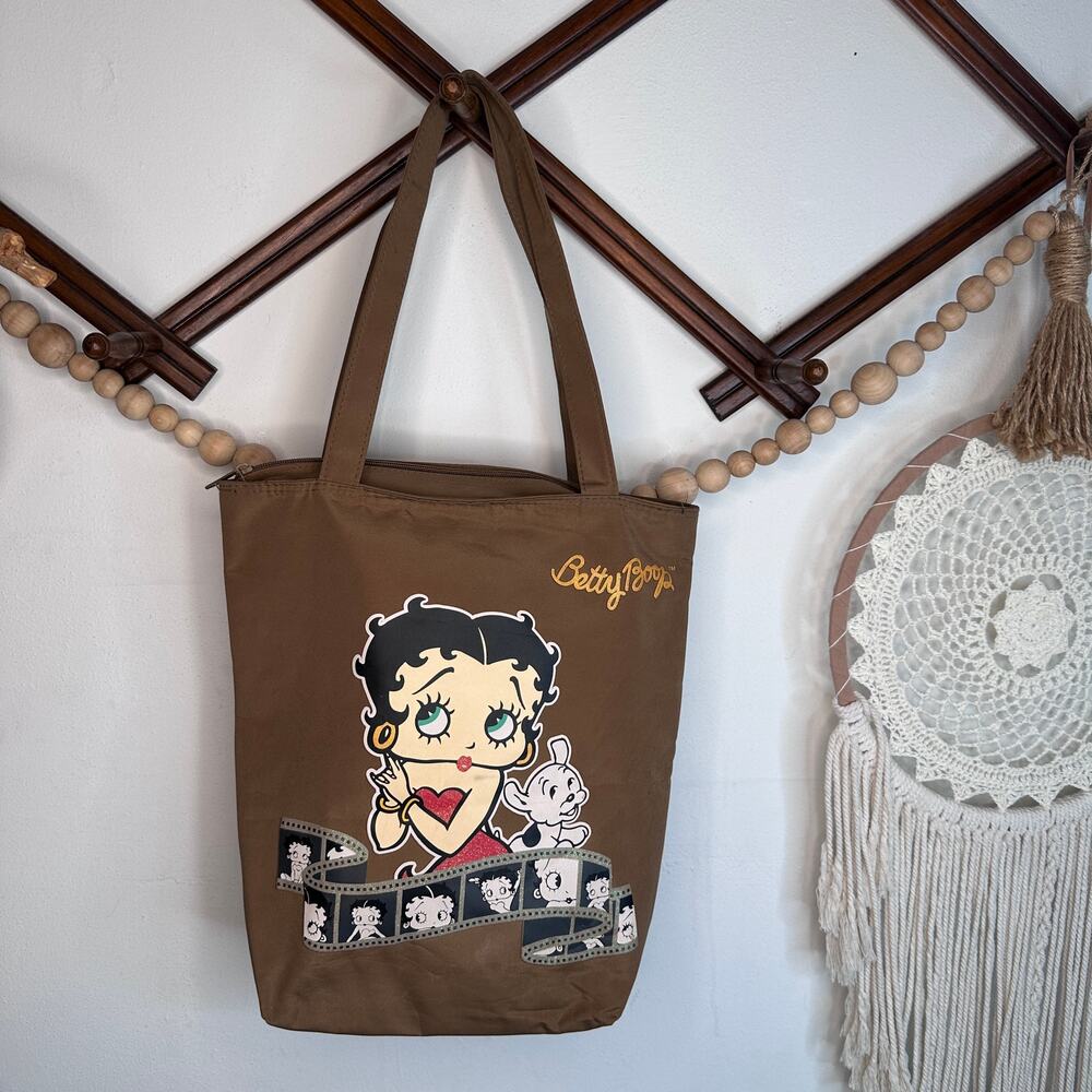 Betty Boop Tan Graphic Tote